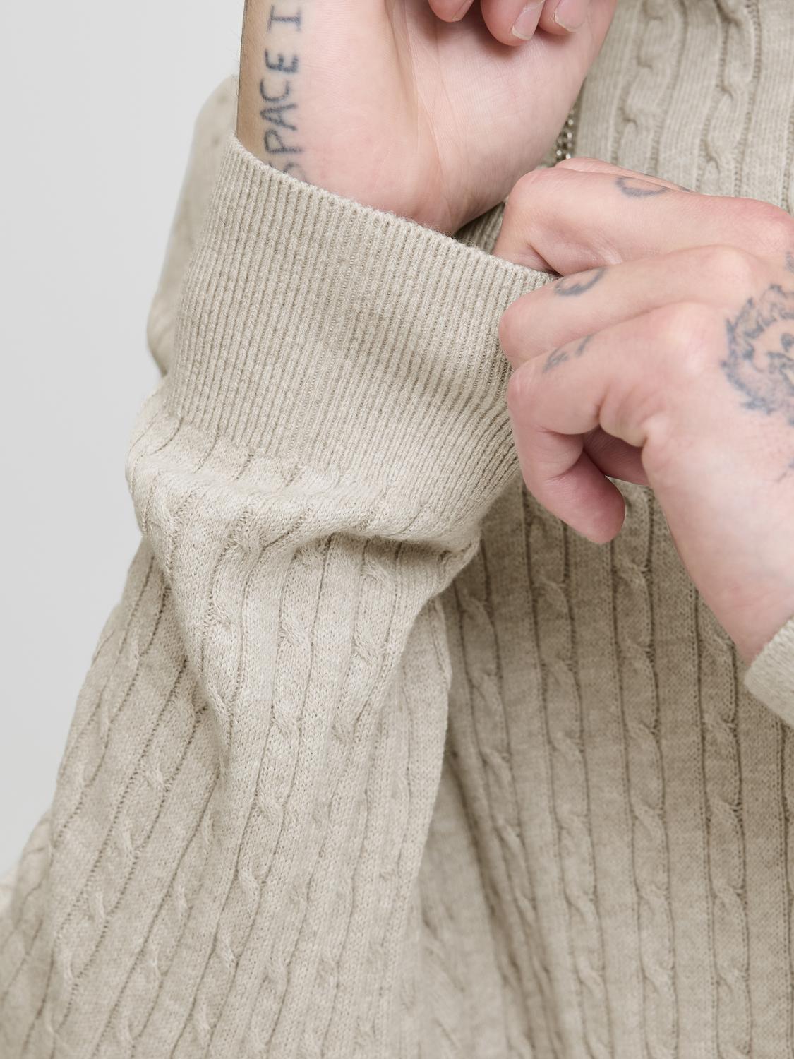 JJEEMIL CABLE KNIT CREW NECK